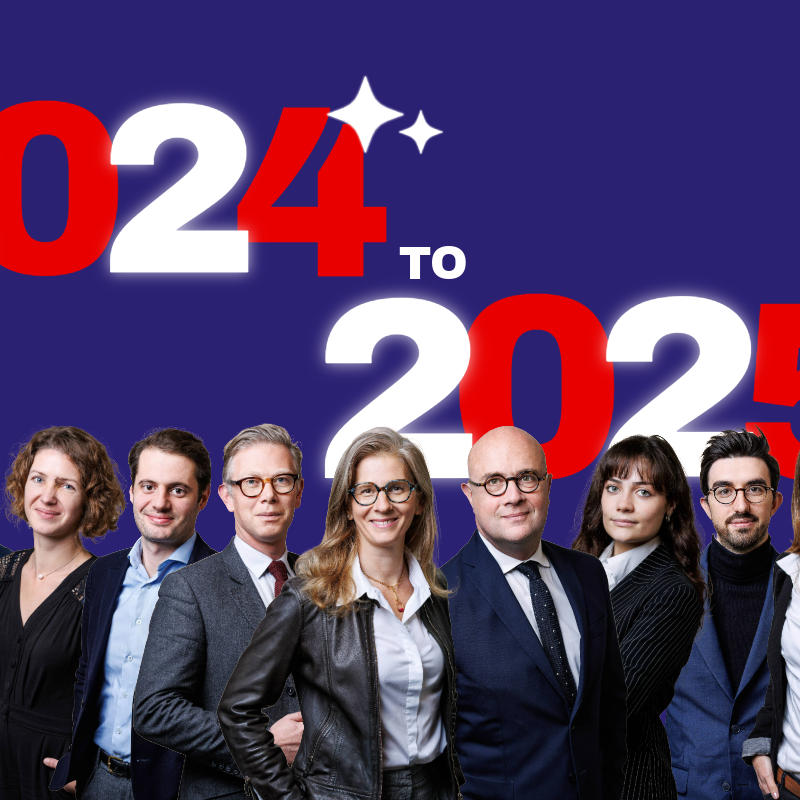 De 2024 à 2025 : Une frise représentant notre équipe de Spark Avocats.