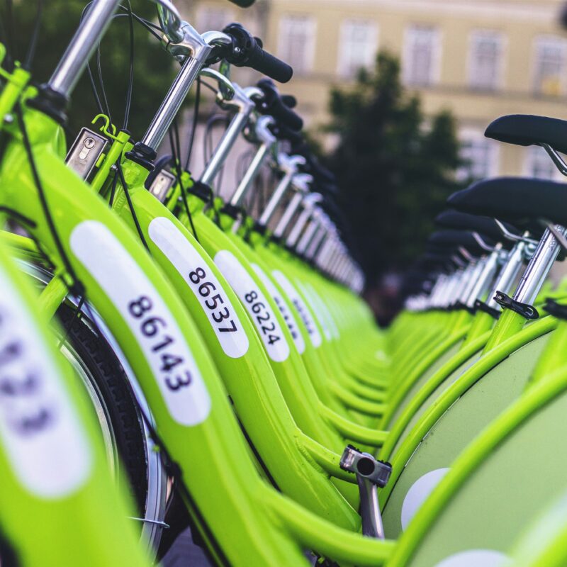 Vélos verts en ligne