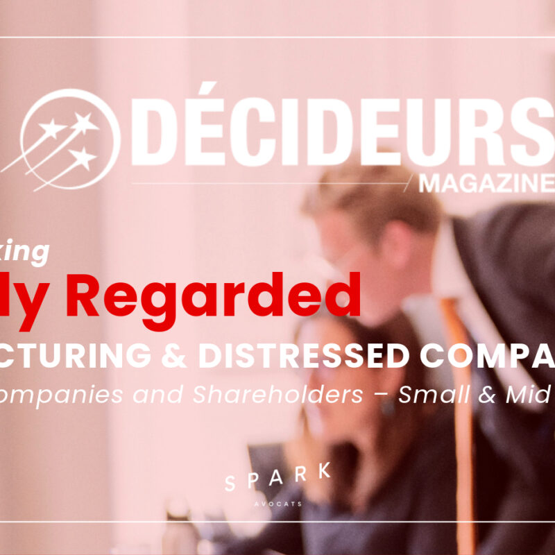 Spark Avocats Recognized in Restructuring – Décideurs 2025