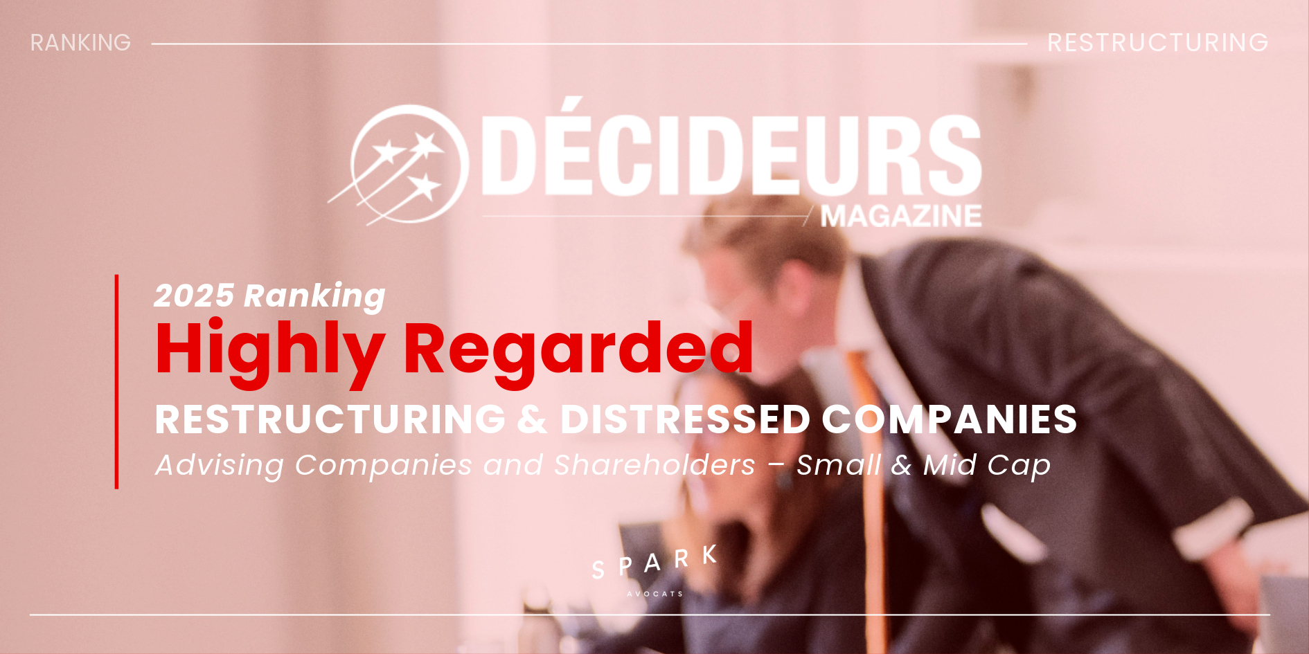 Spark Avocats Recognized in Restructuring – Décideurs 2025